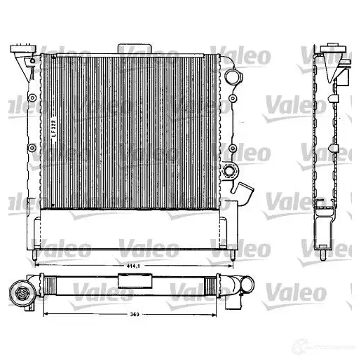 Радиатор охлаждения двигателя VALEO 7QZRX4S T A358 245557 883852