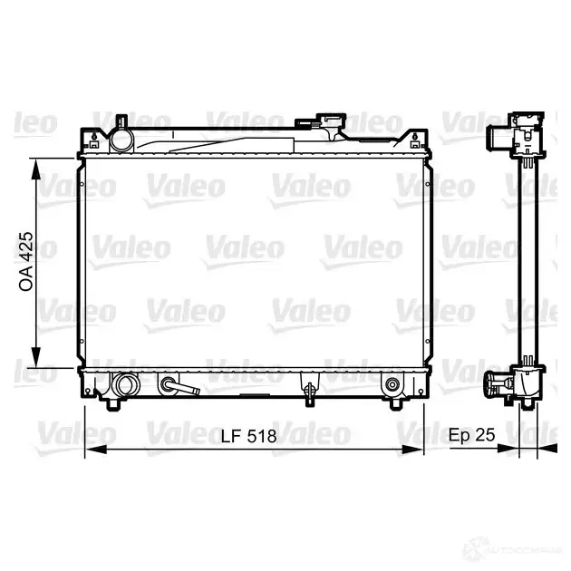 Радиатор охлаждения двигателя VALEO 3276427354058 237487 XSIK M 735405 изображение 0