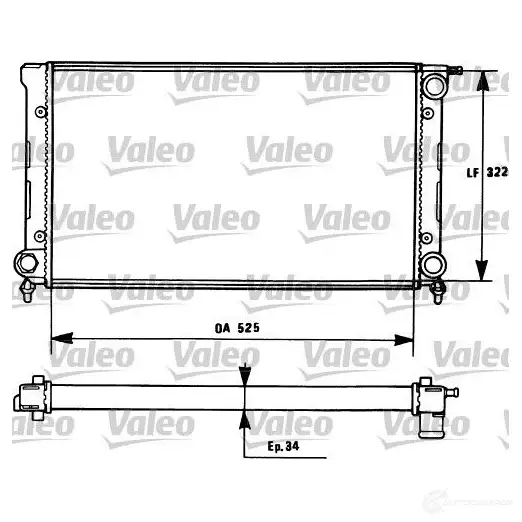 Радиатор охлаждения двигателя VALEO 731272 RM 1133 TH245 236178
