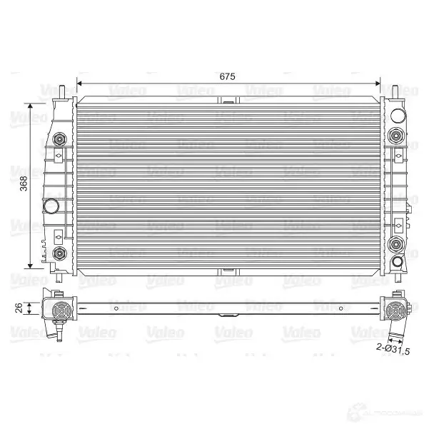 Радиатор охлаждения двигателя VALEO MS F4N 1206109156 701556 3276427015560