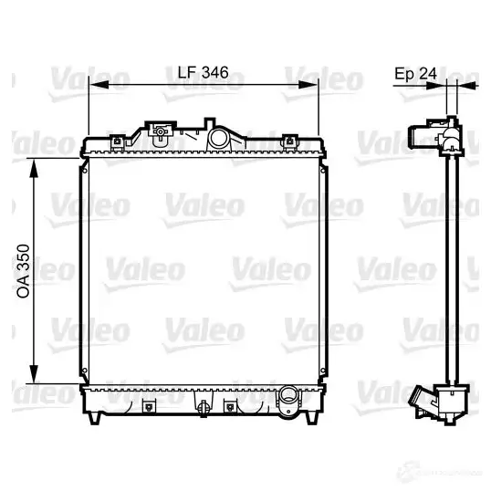 Радиатор охлаждения двигателя VALEO ONC0EX G 236233 731434 3276427314342 изображение 0