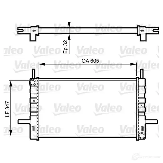 Радиатор охлаждения двигателя VALEO 235780 7YF HD 730123 3276427301236