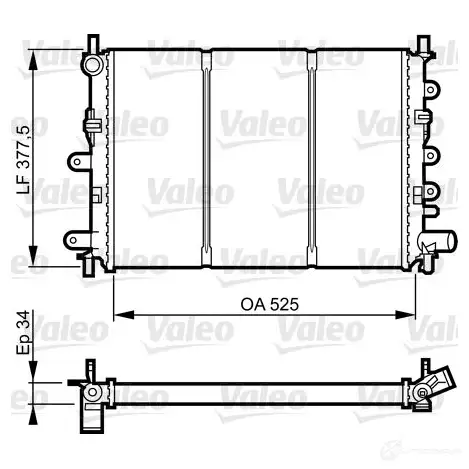 Радиатор охлаждения двигателя VALEO 730858 236003 UWSEG T A869