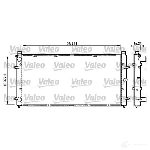 Радиатор охлаждения двигателя VALEO RM11 96 7QUKXIT 732845 236722