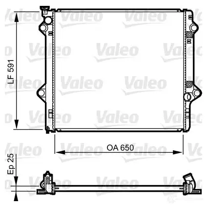 Радиатор охлаждения двигателя VALEO 735568 3276427355680 237547 B8L5E J8
