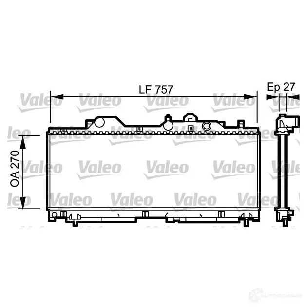 Радиатор охлаждения двигателя VALEO 3276427319774 JV WE5GY 731977 236431