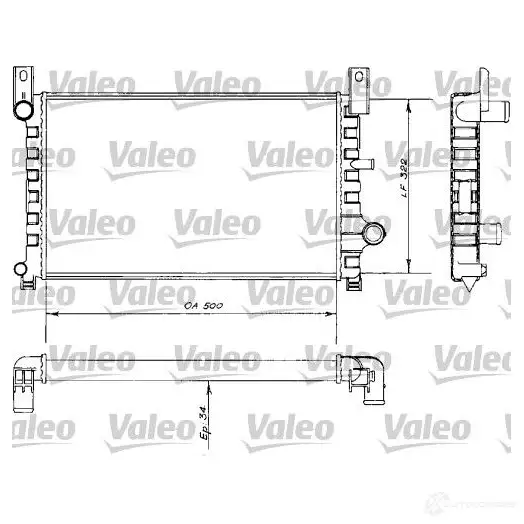 Радиатор охлаждения двигателя VALEO 235898 ODPLE 730484 TA8 22