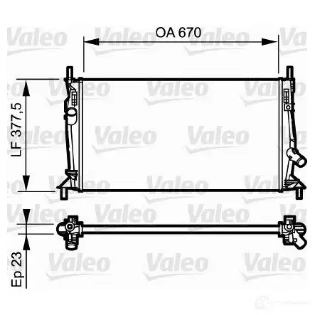 Радиатор охлаждения двигателя VALEO 237097 734320 E 1MH1R 3276427343205 изображение 0
