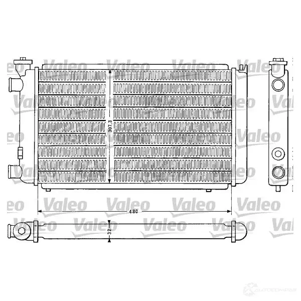 Радиатор охлаждения двигателя VALEO 239739 8GNQXQ9 RA48 7 810843
