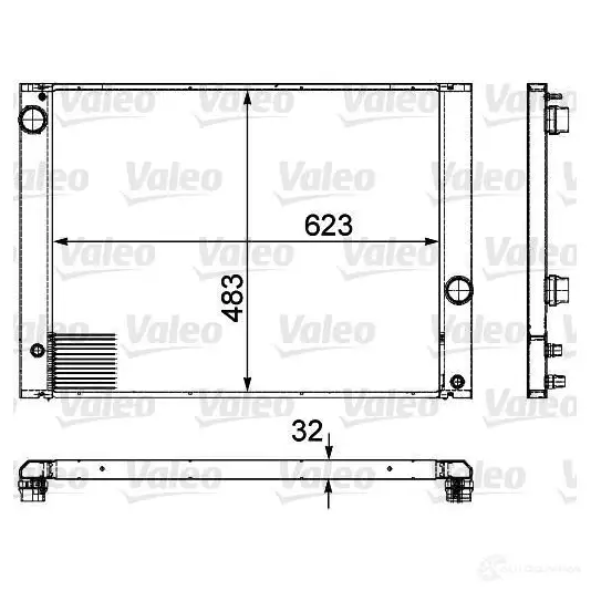 Радиатор охлаждения двигателя VALEO BBQY M 237513 735476 3276427354768 изображение 0