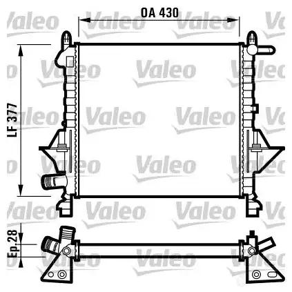 Радиатор охлаждения двигателя VALEO TH191 732051 RM1 125 236448 изображение 0