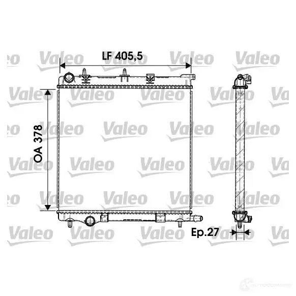 Радиатор охлаждения двигателя VALEO 8HH6 6 732930 236775