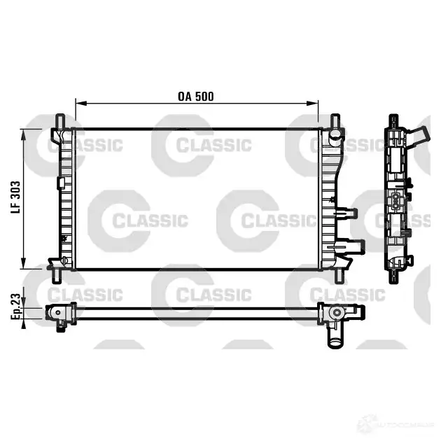 Радиатор охлаждения двигателя VALEO TA0 89A 220738 231734 I9XC2