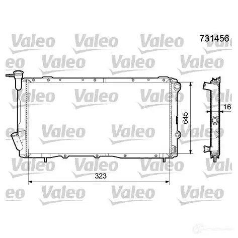 Радиатор охлаждения двигателя VALEO YR 4ZS6N 236241 3276427314564 731456