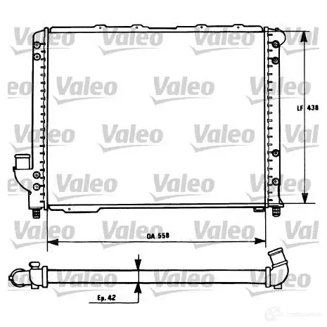 Радиатор охлаждения двигателя VALEO T A814 236181 731278 AH4MMZ9