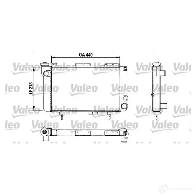 Радиатор охлаждения двигателя VALEO TA 058 AW9I96 883463 245497