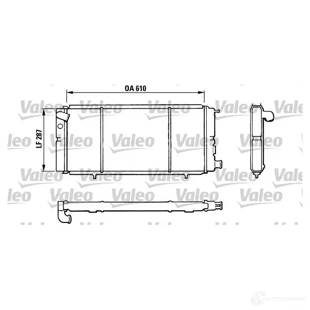 Радиатор охлаждения двигателя VALEO 239734 810827 T H014 6ILNH