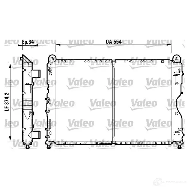 Радиатор охлаждения двигателя VALEO 732690 236644 TH257 R C1146