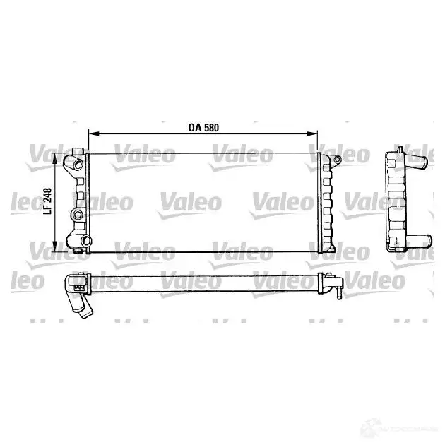 Радиатор охлаждения двигателя VALEO RM1 79 239841 811392 TA328 изображение 0
