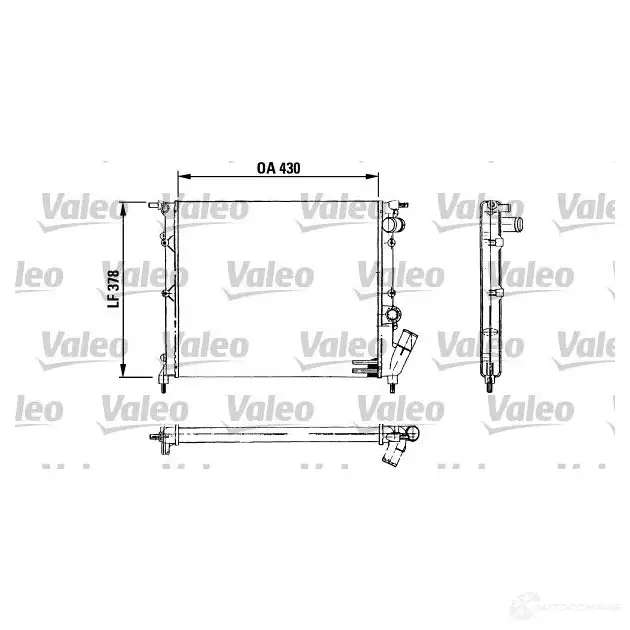 Радиатор охлаждения двигателя VALEO TA6 64 GILTK 235907 730499
