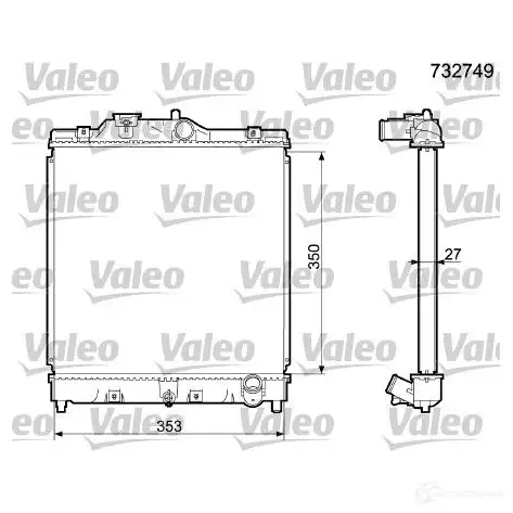 Радиатор охлаждения двигателя VALEO 3276427327496 5992286 732749 HWD3UD F