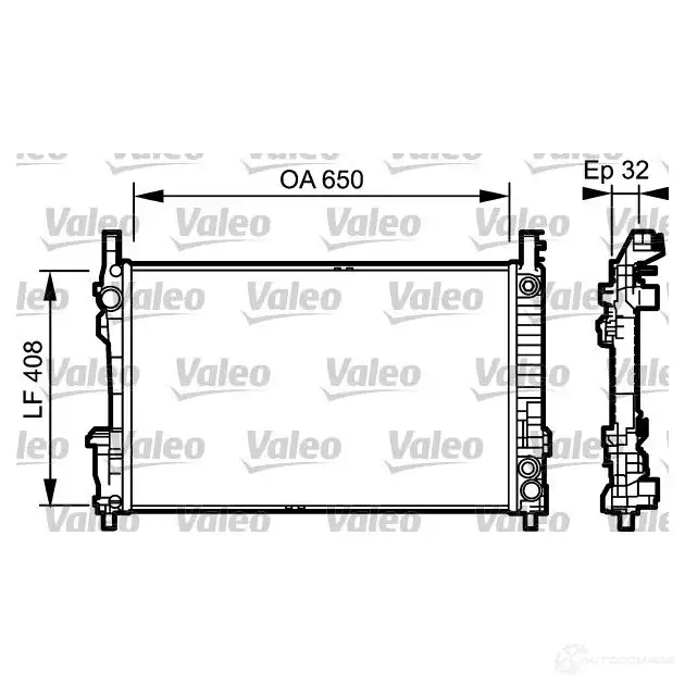 Радиатор охлаждения двигателя VALEO 734379 237121 KW3I QS7 3276427343793