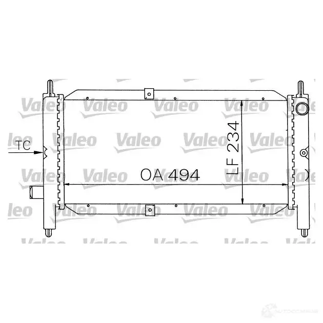 Радиатор охлаждения двигателя VALEO 3276427312430 731243 236162 U8 AS32