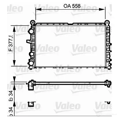 Радиатор охлаждения двигателя VALEO T A566 810949 5CIPK1 239787 изображение 0