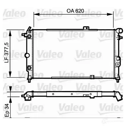Радиатор охлаждения двигателя VALEO R C1035 731175 GXFY72W 236134