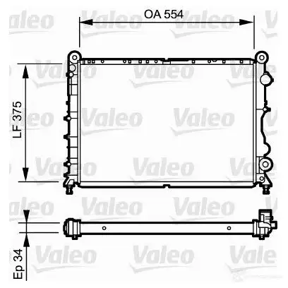 Радиатор охлаждения двигателя VALEO T A763 235994 D57HLRI 730838