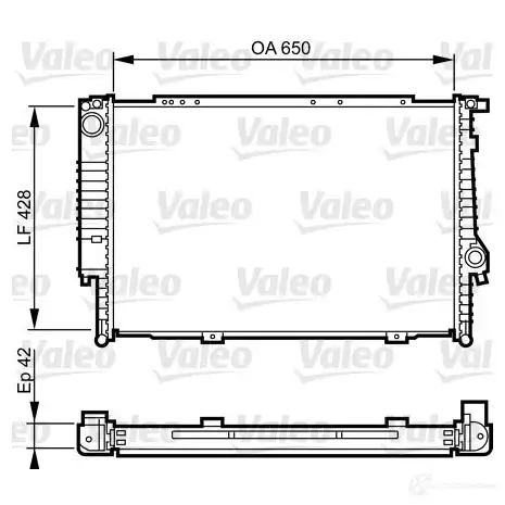 Радиатор охлаждения двигателя VALEO 3276427325935 732593 U3OQ 6R 236617