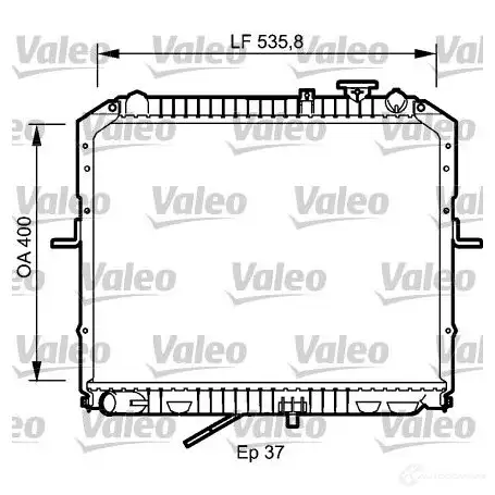 Радиатор охлаждения двигателя VALEO 734990 3276427349900 9R7KB H7 237329