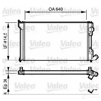 Радиатор охлаждения двигателя VALEO 241647 819428 RC105 0 TH135 изображение 0