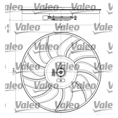 Вентилятор радиатора VALEO 3276426963503 1206096504 696350 0Q HLB изображение 0