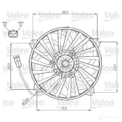 Вентилятор радиатора VALEO 234056 CZ IU4 696174 3276426961745 изображение 0