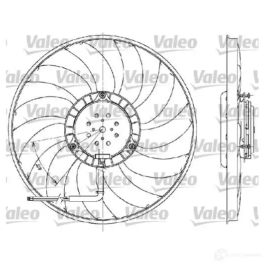 Вентилятор радиатора VALEO MZ4HI MF 1123 234305 698609 изображение 0