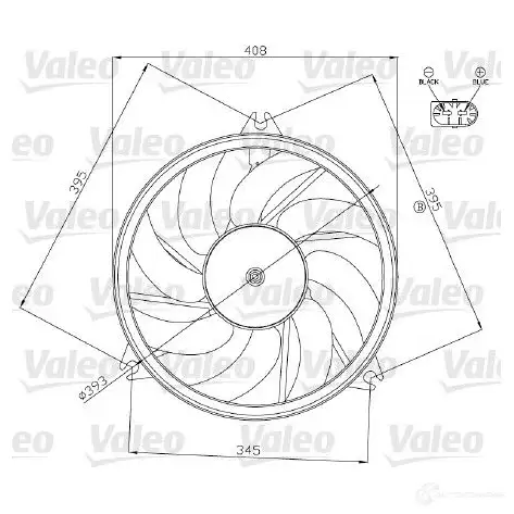 Вентилятор радиатора VALEO DG NTXP2 1206095898 3276426960700 696070 изображение 0