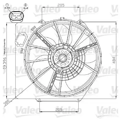 Вентилятор радиатора VALEO Q9PPY H 696215 3276426962155 1416859329