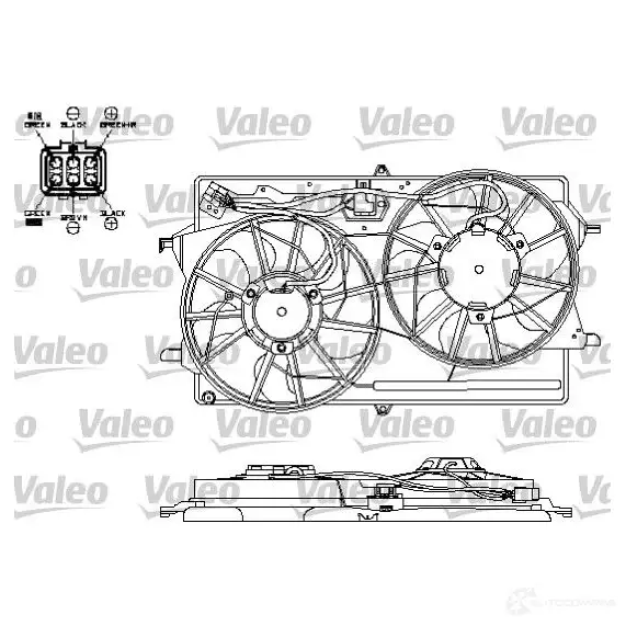 Вентилятор радиатора VALEO XF5 4L 696153 3276426961530 234052