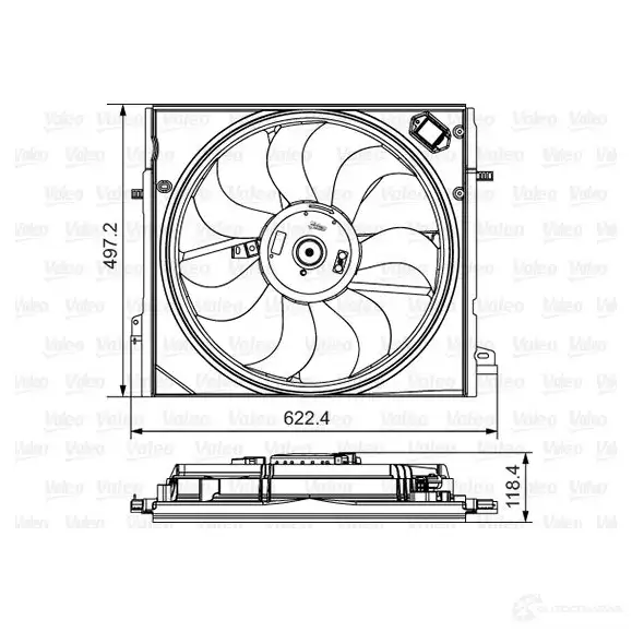 Вентилятор радиатора VALEO 646V5 I 3276426985826 698582 234302 изображение 0