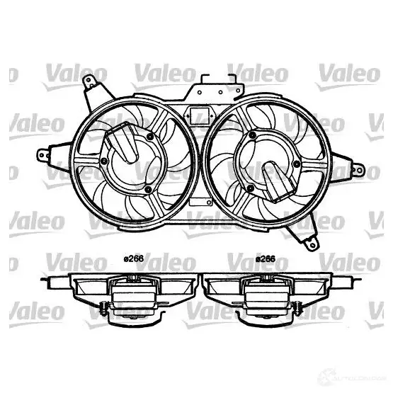 Вентилятор радиатора VALEO FS11 16 234230 GM004 698362 изображение 0