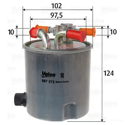 Топливный фильтр VALEO 3276425875722 1206065306 Q5I05 I 587572 - Изображение 1
