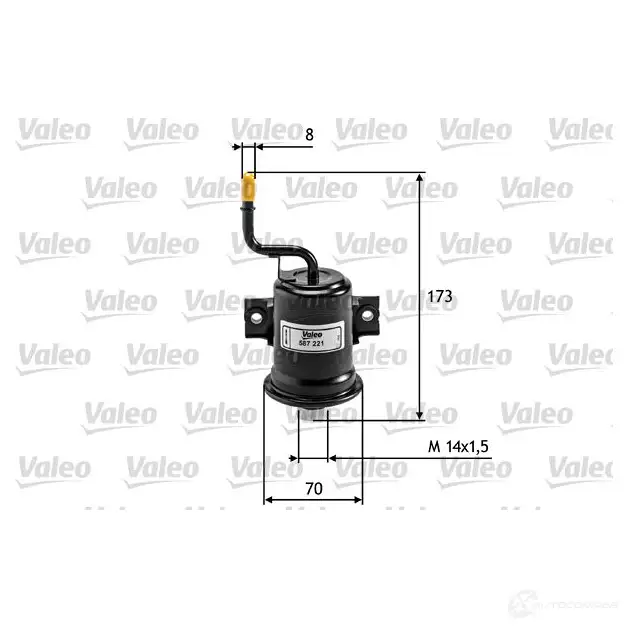 Топливный фильтр VALEO JX L7S 3276425872219 587221 1206064296 - Изображение 1