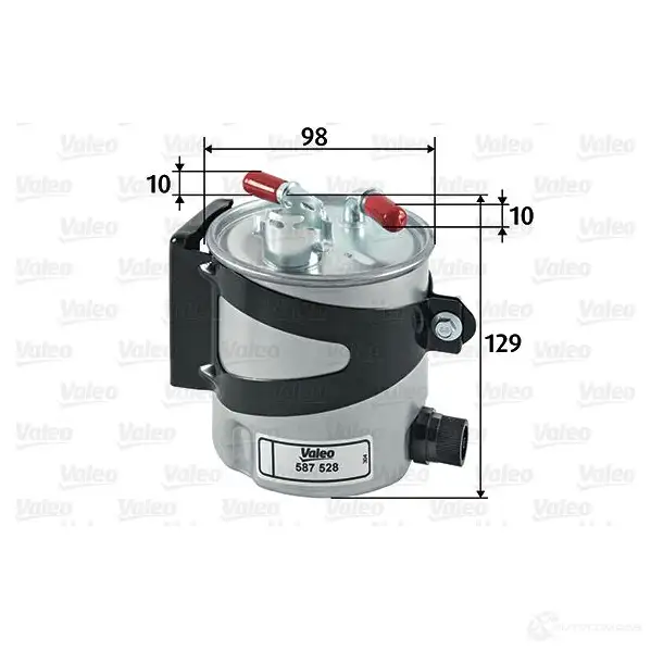 Топливный фильтр VALEO 3276425875289 1206064980 587528 8Y4Y0I L - Изображение 1