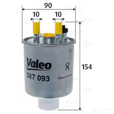 Топливный фильтр VALEO 1437844674 587093 Q XB2UQ - Изображение 1