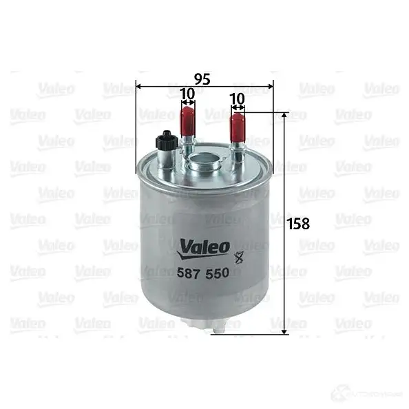 Топливный фильтр VALEO 3276425875500 1206065206 IK2 C82D 587550 - Изображение 1