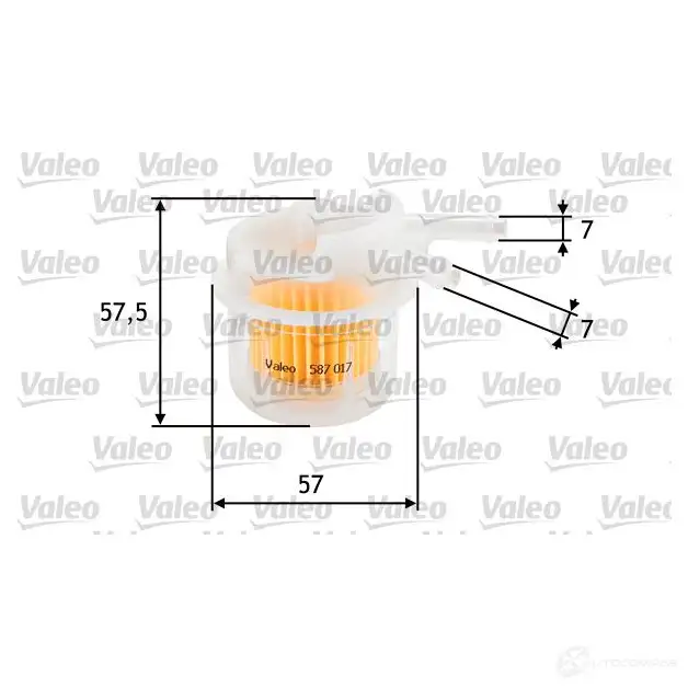 Топливный фильтр VALEO BK L4LH2 587017 3276425870178 1206062814 - Изображение 1