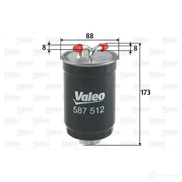 Топливный фильтр VALEO 3276425875128 587512 1206064680 VQ9I W - Изображение 1