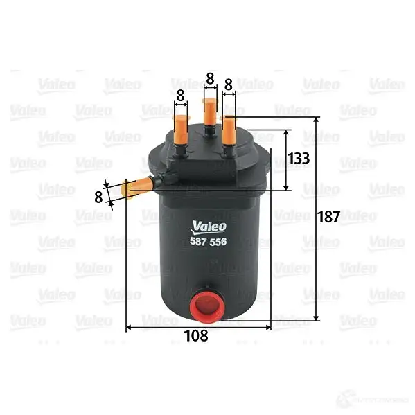 Топливный фильтр VALEO UJH9 F4 1206065218 3276425875562 587556 - Изображение 1