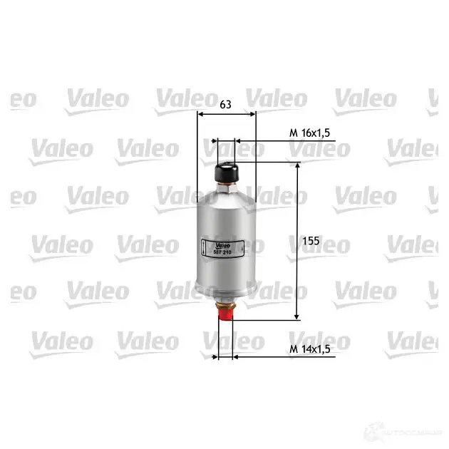 Топливный фильтр VALEO 3276425872103 587210 B 0VIK 1206063898 - Изображение 1